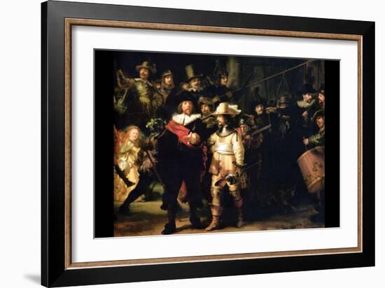 The Night Watch Detail-Rembrandt van Rijn-Framed Art Print