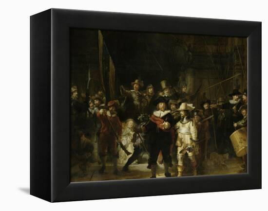 The Night Watch Painting by Rembrandt Van Rijn-Stocktrek Images-Framed Stretched Canvas