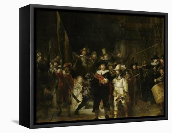 The Night Watch Painting by Rembrandt Van Rijn-Stocktrek Images-Framed Stretched Canvas