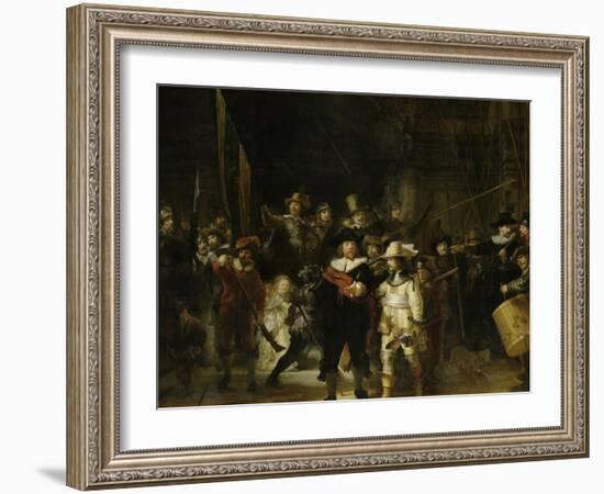 The Night Watch Painting by Rembrandt Van Rijn-Stocktrek Images-Framed Art Print