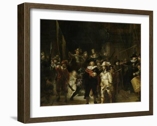 The Night Watch Painting by Rembrandt Van Rijn-Stocktrek Images-Framed Art Print