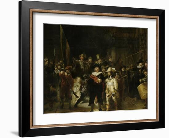 The Night Watch Painting by Rembrandt Van Rijn-Stocktrek Images-Framed Art Print