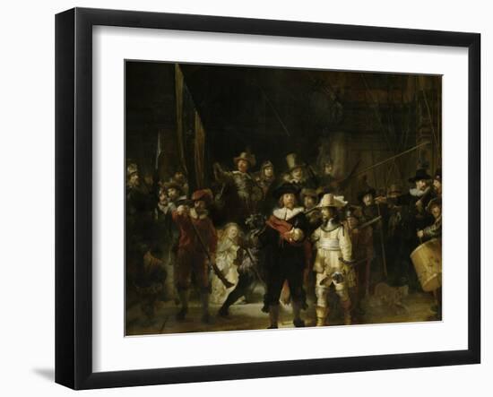 The Night Watch Painting by Rembrandt Van Rijn-Stocktrek Images-Framed Art Print