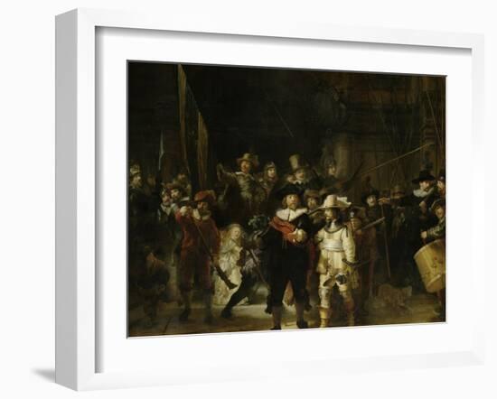 The Night Watch Painting by Rembrandt Van Rijn-Stocktrek Images-Framed Art Print