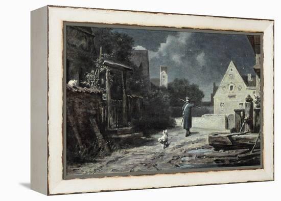 The Night Watchman-Carl Spitzweg-Framed Premier Image Canvas