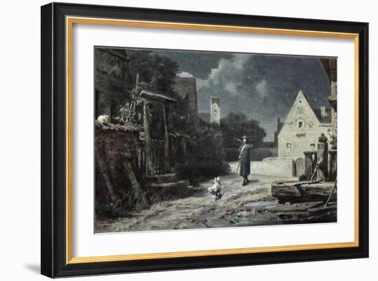 The Night Watchman-Carl Spitzweg-Framed Giclee Print