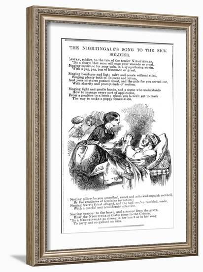 The Nightingale's Song to To the Sick Soldier, 1854-null-Framed Giclee Print