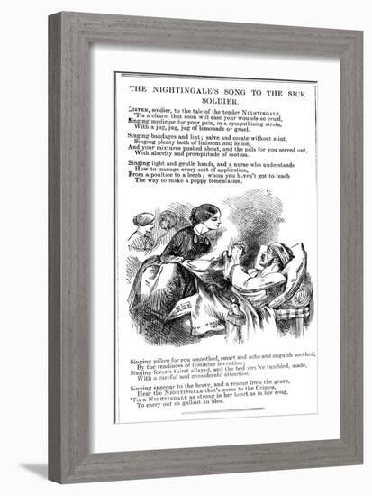 The Nightingale's Song to To the Sick Soldier, 1854-null-Framed Giclee Print