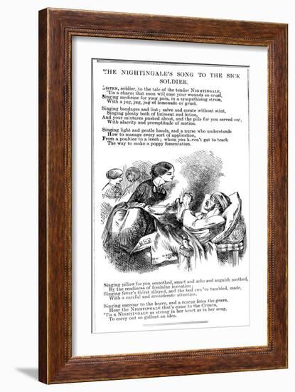 The Nightingale's Song to To the Sick Soldier, 1854-null-Framed Giclee Print