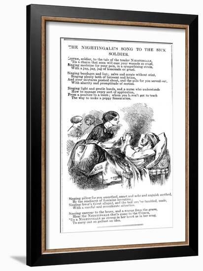 The Nightingale's Song to To the Sick Soldier, 1854-null-Framed Giclee Print