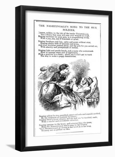 The Nightingale's Song to To the Sick Soldier, 1854-null-Framed Giclee Print