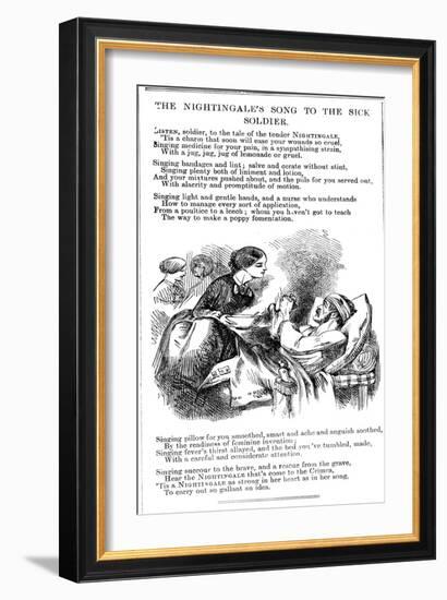 The Nightingale's Song to To the Sick Soldier, 1854-null-Framed Giclee Print