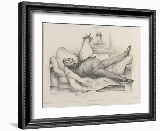 The Nightmare, Man with a Peach on His Stomach-Honore Daumier-Framed Giclee Print