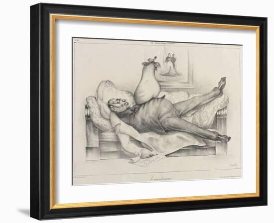 The Nightmare, Man with a Peach on His Stomach-Honore Daumier-Framed Giclee Print