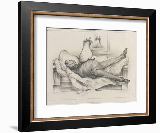 The Nightmare, Man with a Peach on His Stomach-Honore Daumier-Framed Giclee Print