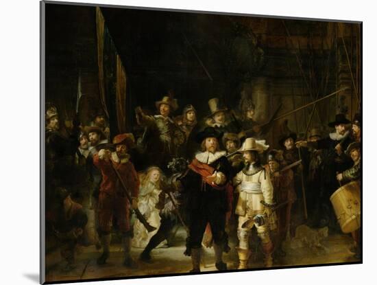 The Nightwatch, 1642-Rembrandt van Rijn-Mounted Giclee Print