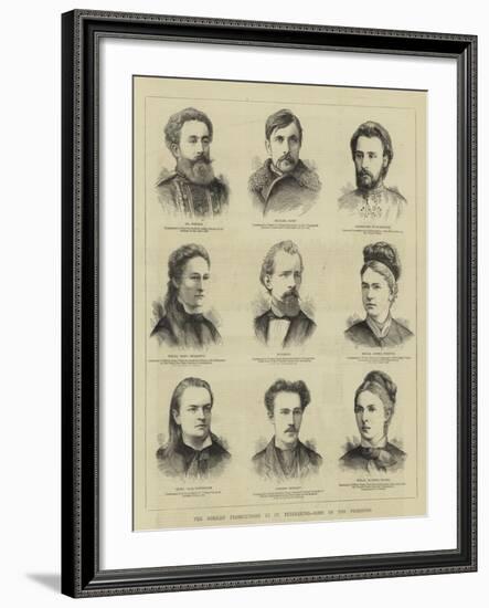 The Nihilist Prosecutions at St Petersburg, Some of the Prisoners-null-Framed Giclee Print