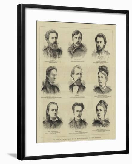 The Nihilist Prosecutions at St Petersburg, Some of the Prisoners-null-Framed Giclee Print