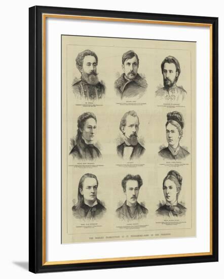 The Nihilist Prosecutions at St Petersburg, Some of the Prisoners-null-Framed Giclee Print