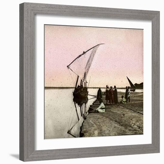 The Nile (Egypt), Dahabieh-Leon, Levy et Fils-Framed Photographic Print