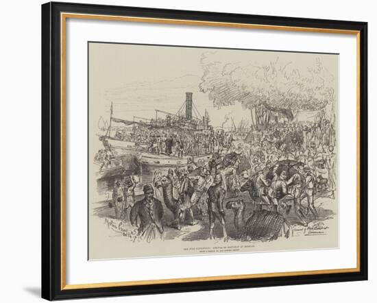 The Nile Expedition, Arrival of Post-Boat at Assouan-Melton Prior-Framed Giclee Print