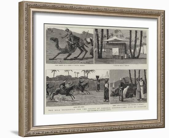 The Nile Expedition for the Relief of General Gordon, Camp Life at Assouan-null-Framed Giclee Print