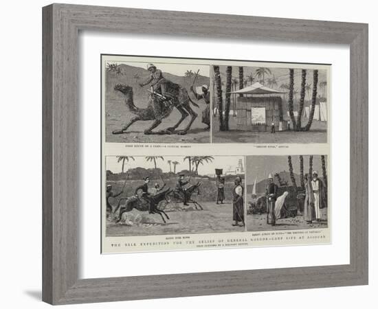 The Nile Expedition for the Relief of General Gordon, Camp Life at Assouan-null-Framed Giclee Print