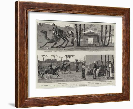 The Nile Expedition for the Relief of General Gordon, Camp Life at Assouan-null-Framed Giclee Print