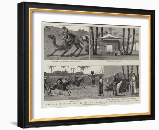 The Nile Expedition for the Relief of General Gordon, Camp Life at Assouan-null-Framed Giclee Print