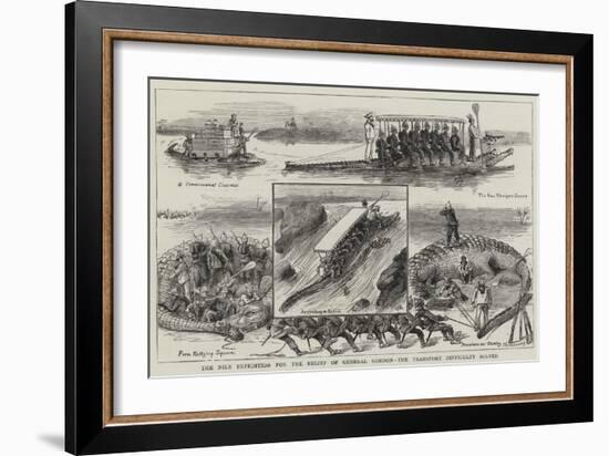 The Nile Expedition for the Relief of General Gordon, the Transport Difficulty Solved-William Ralston-Framed Giclee Print