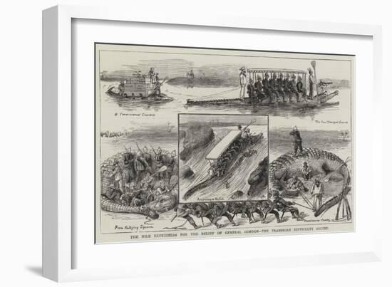 The Nile Expedition for the Relief of General Gordon, the Transport Difficulty Solved-William Ralston-Framed Giclee Print