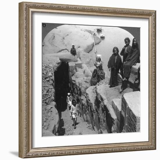 The Nilometer (Measurer of Inundation) at the First Cataract, Egypt, 1905-Underwood & Underwood-Framed Photographic Print