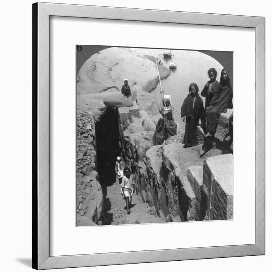 The Nilometer (Measurer of Inundation) at the First Cataract, Egypt, 1905-Underwood & Underwood-Framed Photographic Print