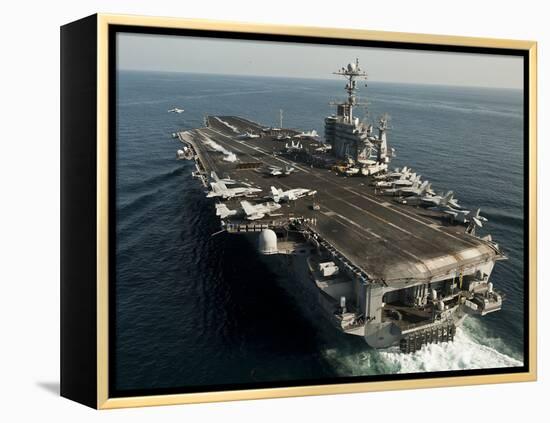 The Nimitz-class Aircraft Carrier USS John C. Stennis Transits the Arabian Sea-Stocktrek Images-Framed Premier Image Canvas