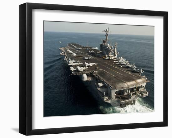 The Nimitz-class Aircraft Carrier USS John C. Stennis Transits the Arabian Sea-Stocktrek Images-Framed Photographic Print