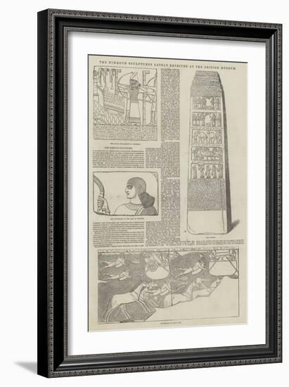 The Nimroud Sculptures Lately Received at the British Museum-null-Framed Giclee Print