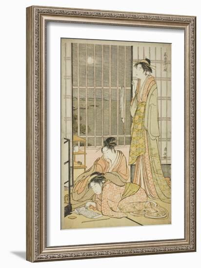 The Ninth Month, from the Series Twelve Months in the South (Minami Juni Ko), C.1784-Torii Kiyonaga-Framed Giclee Print