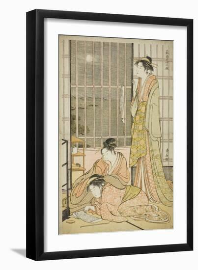 The Ninth Month, from the Series Twelve Months in the South (Minami Juni Ko), C.1784-Torii Kiyonaga-Framed Giclee Print