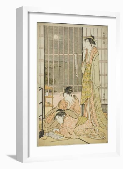 The Ninth Month, from the Series Twelve Months in the South (Minami Juni Ko), C.1784-Torii Kiyonaga-Framed Giclee Print