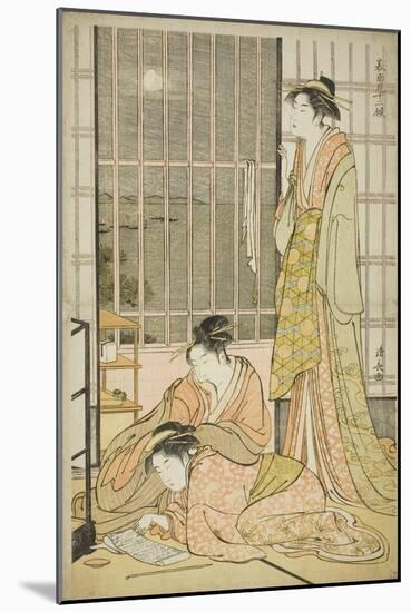 The Ninth Month, from the Series Twelve Months in the South (Minami Juni Ko), C.1784-Torii Kiyonaga-Mounted Giclee Print