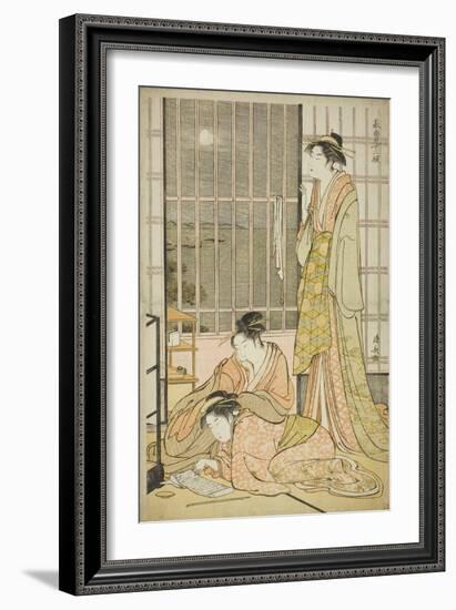 The Ninth Month, from the Series Twelve Months in the South (Minami Juni Ko), C.1784-Torii Kiyonaga-Framed Giclee Print