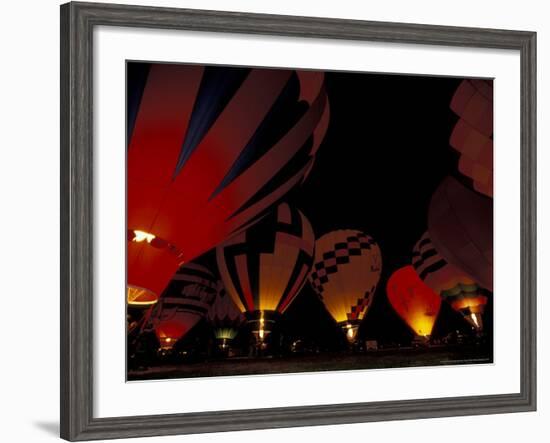 The Nite Glow at the Annual Walla Walla Hot Air Balloon Stampede, Washington, USA-William Sutton-Framed Photographic Print