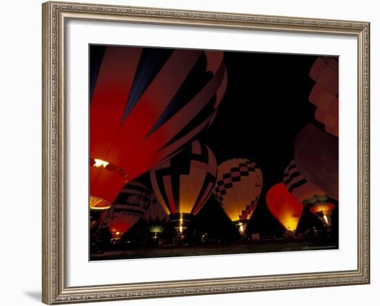 The Nite Glow at the Annual Walla Walla Hot Air Balloon Stampede, Washington, USA-William Sutton-Framed Photographic Print