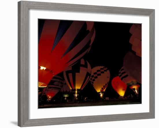 The Nite Glow at the Annual Walla Walla Hot Air Balloon Stampede, Washington, USA-William Sutton-Framed Photographic Print