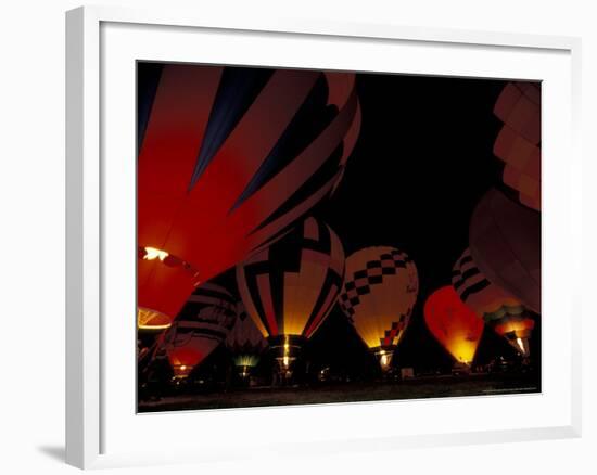 The Nite Glow at the Annual Walla Walla Hot Air Balloon Stampede, Washington, USA-William Sutton-Framed Photographic Print