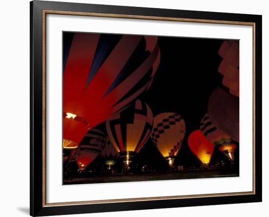 The Nite Glow at the Annual Walla Walla Hot Air Balloon Stampede, Washington, USA-William Sutton-Framed Photographic Print