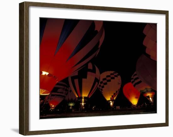 The Nite Glow at the Annual Walla Walla Hot Air Balloon Stampede, Washington, USA-William Sutton-Framed Photographic Print