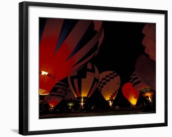 The Nite Glow at the Annual Walla Walla Hot Air Balloon Stampede, Washington, USA-William Sutton-Framed Photographic Print