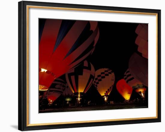 The Nite Glow at the Annual Walla Walla Hot Air Balloon Stampede, Washington, USA-William Sutton-Framed Photographic Print