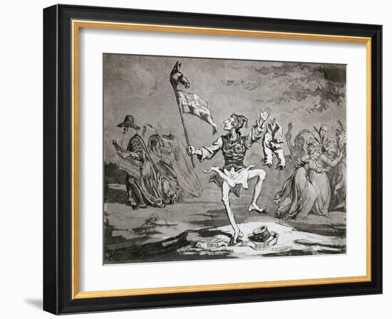 The Noble Sans-Culotte, Published by Hannah Humphrey in 1794-James Gillray-Framed Giclee Print